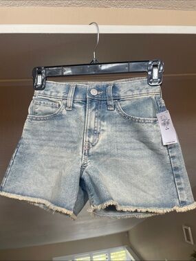 Old Navy Faded Light Blue Denim Shorts with Frayed Hem